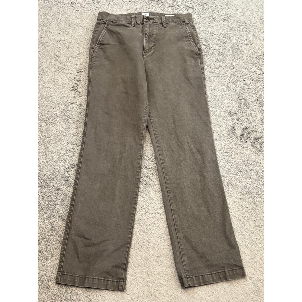 GAP Essential Khaki Original Straight Chino Pants Mens 28x30 Gray Casual Office